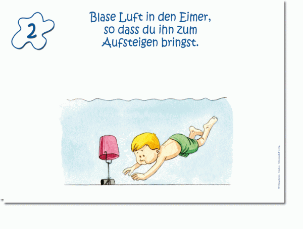 Übungskarten Tauchen – laminierte Folien für den Schwimmunterricht